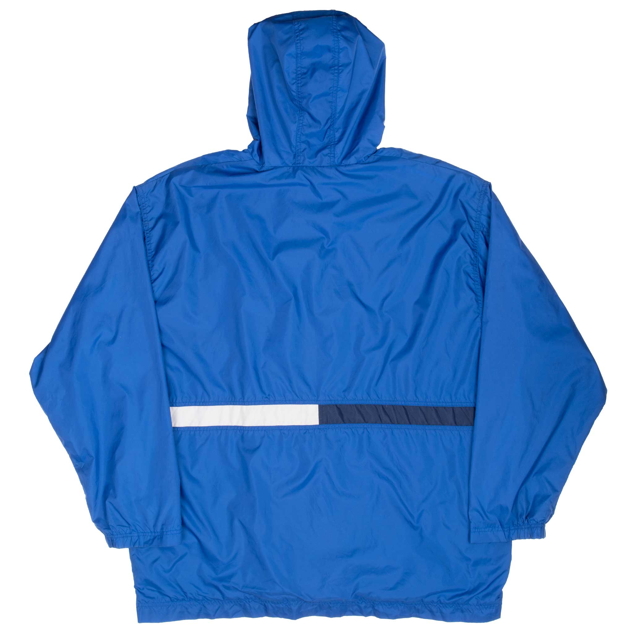 VINTAGE NIKE BLUE WINDBREAKER HOODED JACKET 1990S 2XL