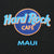Close-up of blue, pink, and orange Hard Rock Cafe Maui front graphic