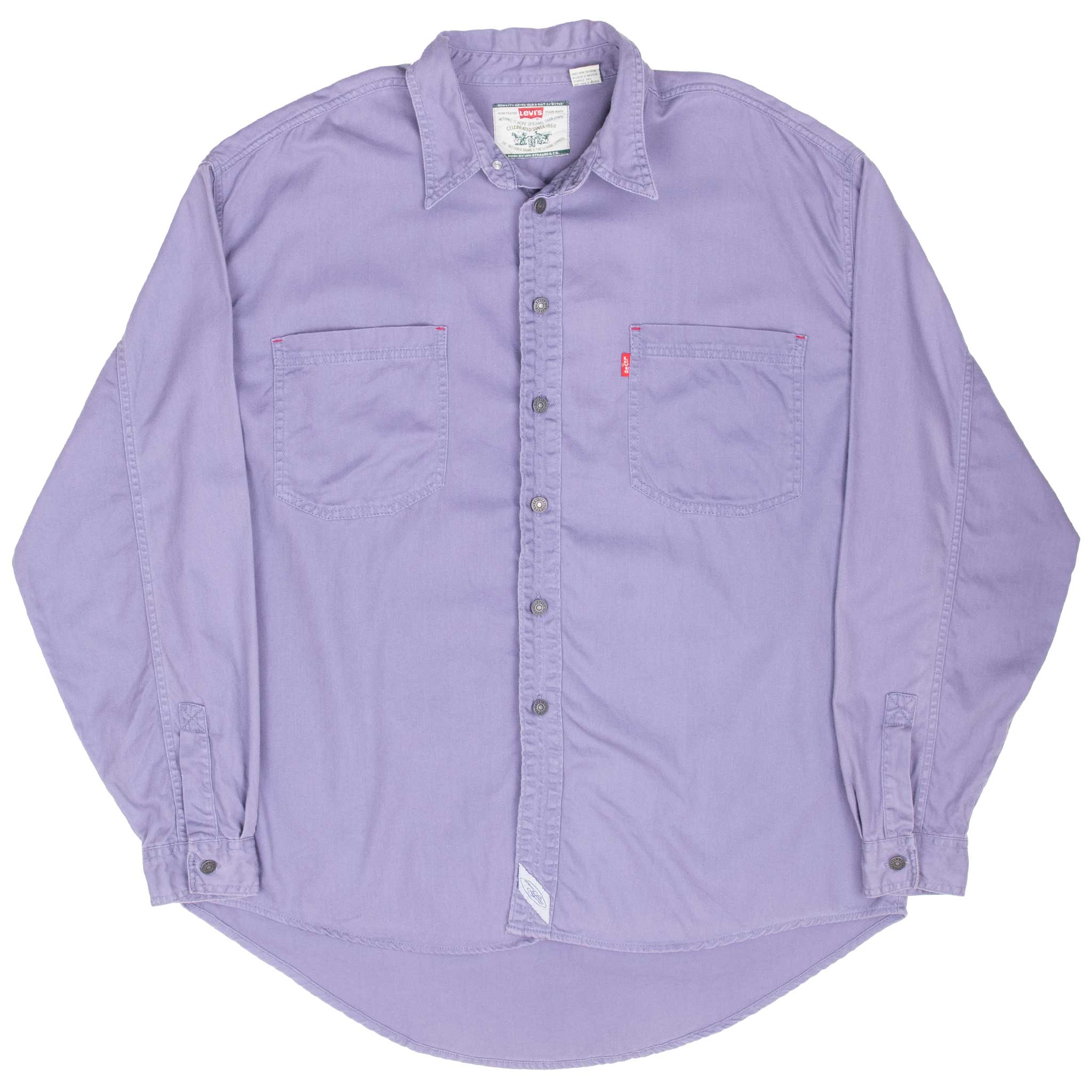 Vintage Levis Pocket Purple Denim Shirt 1990S Size XL