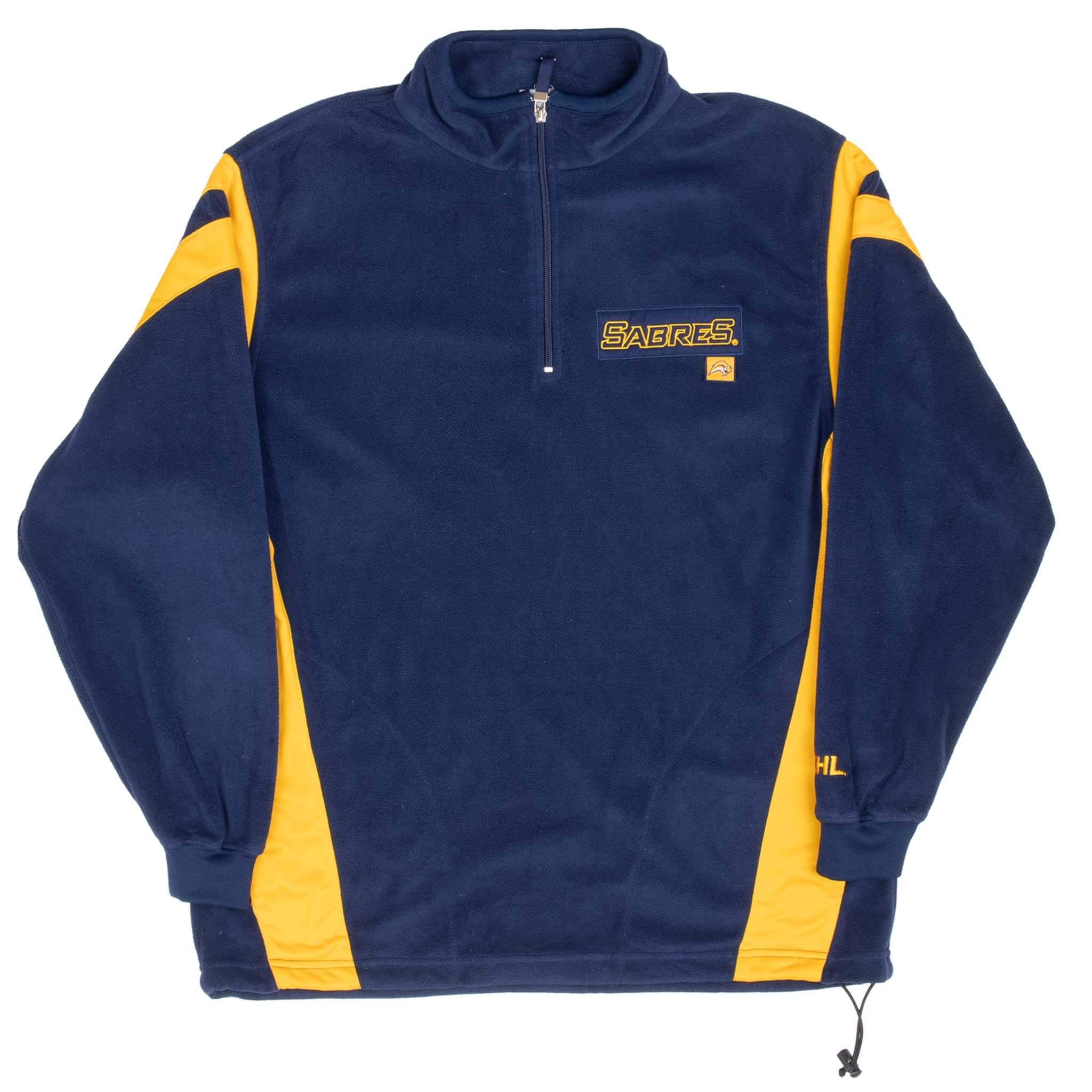 Vintage Nhl Buffalo Sabres Fleece Quarter Zip Jacket 2000S Size Large