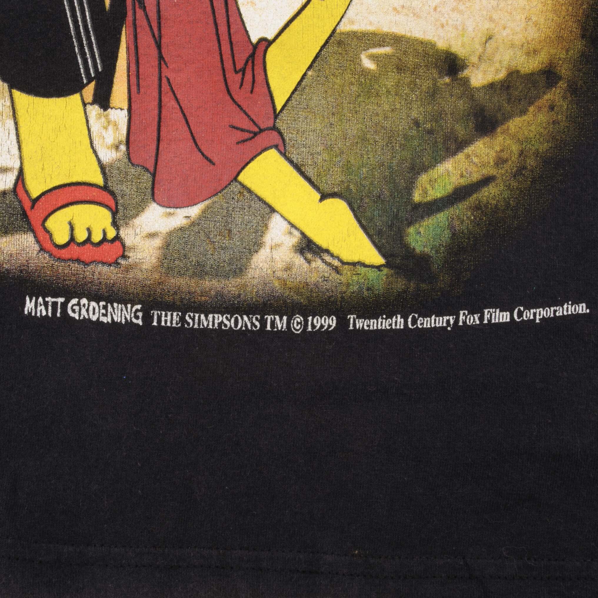 Vintage The Simpsons Homer And Marge Surfing Honey Isle Style Tee Shirt 1999 Size Small