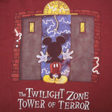 Vintage Disney The Twilight Zone Tower Of Terror With Mickey Mouse Tee Shirt 1990S Size 2XL Made In USA