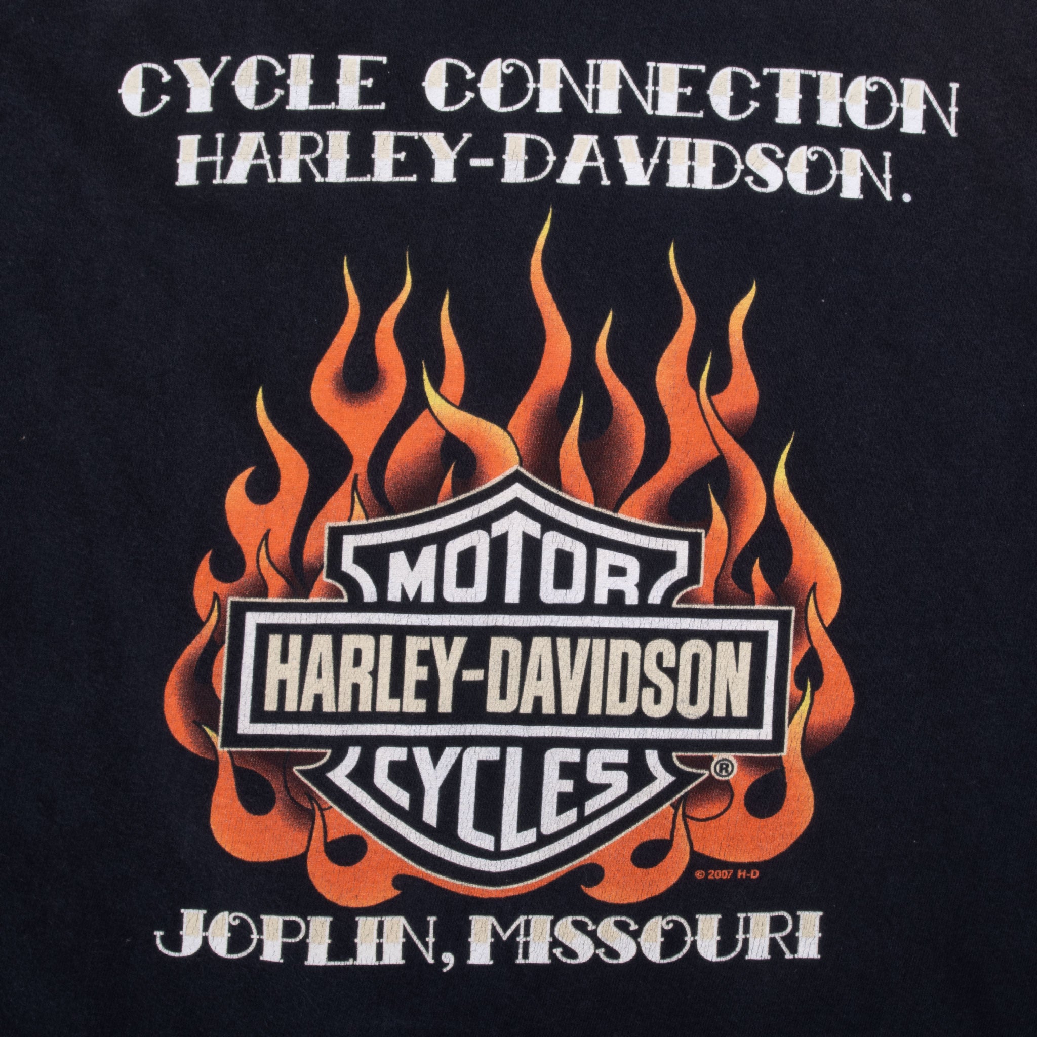 Vintage Harley Davidson Joplin Missouri 2007 Tee Shirt Size 2XL