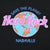 Close-up of colorful Save the Planet Hard Rock Cafe Nashville globe print