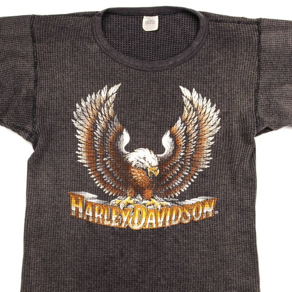 Vintage Harley Davidson Long Sleeve Tee Shirt 1970S Size Small Made In USA