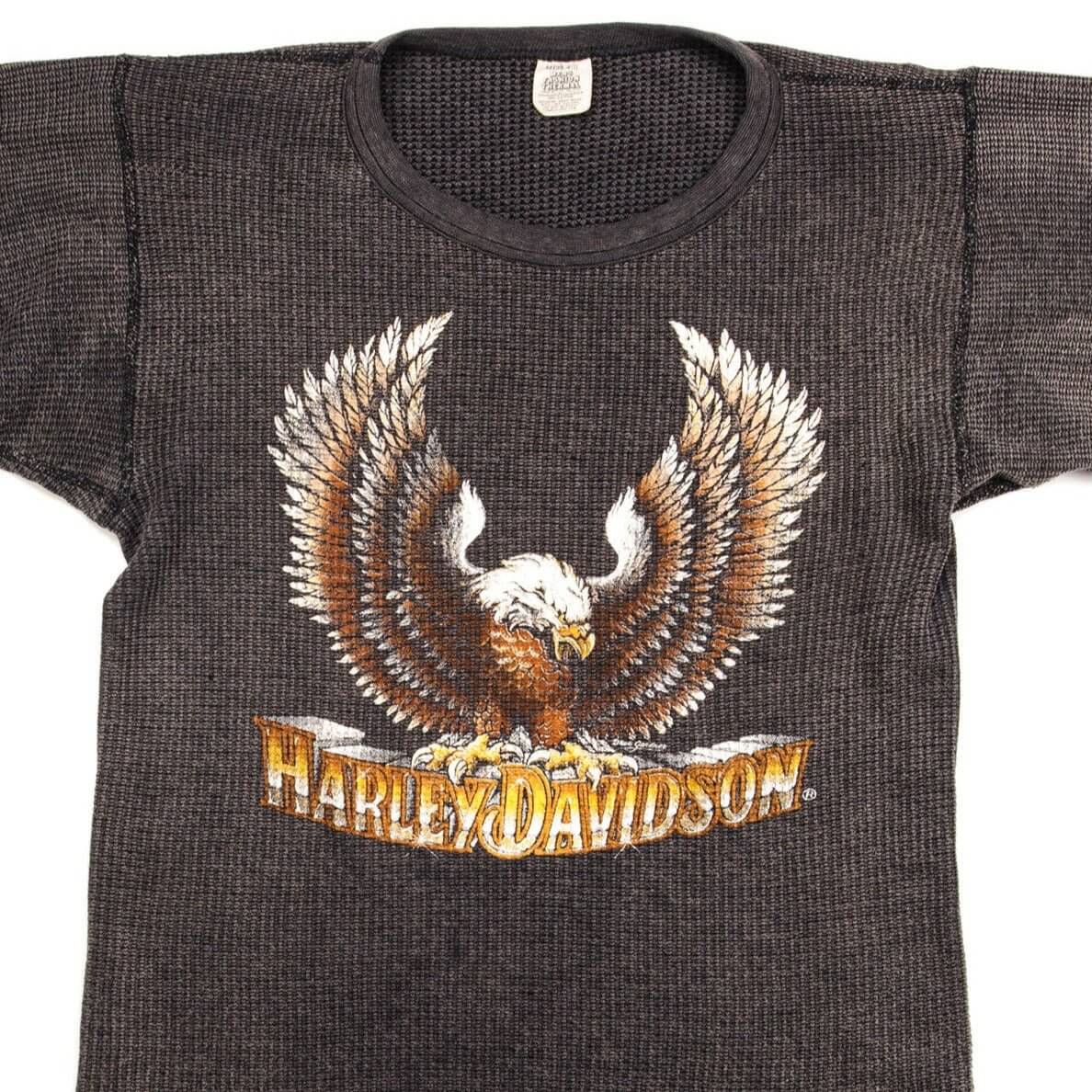 Vintage Harley Davidson Long Sleeve Tee Shirt 1970S Size Small Made In USA