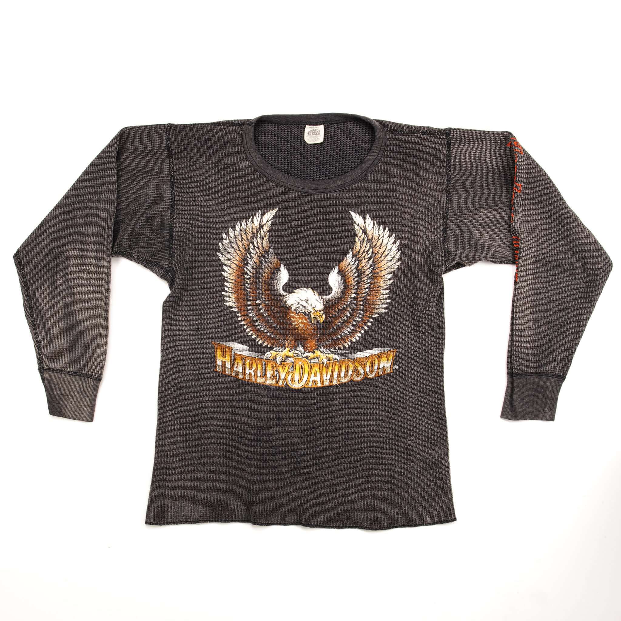 Vintage Harley Davidson Long Sleeve Tee Shirt 1970S Size Small Made In USA