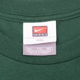 Vintage Nike Center Swoosh Green Long Sleeve Tee Shirt 2000S Size 2XL
