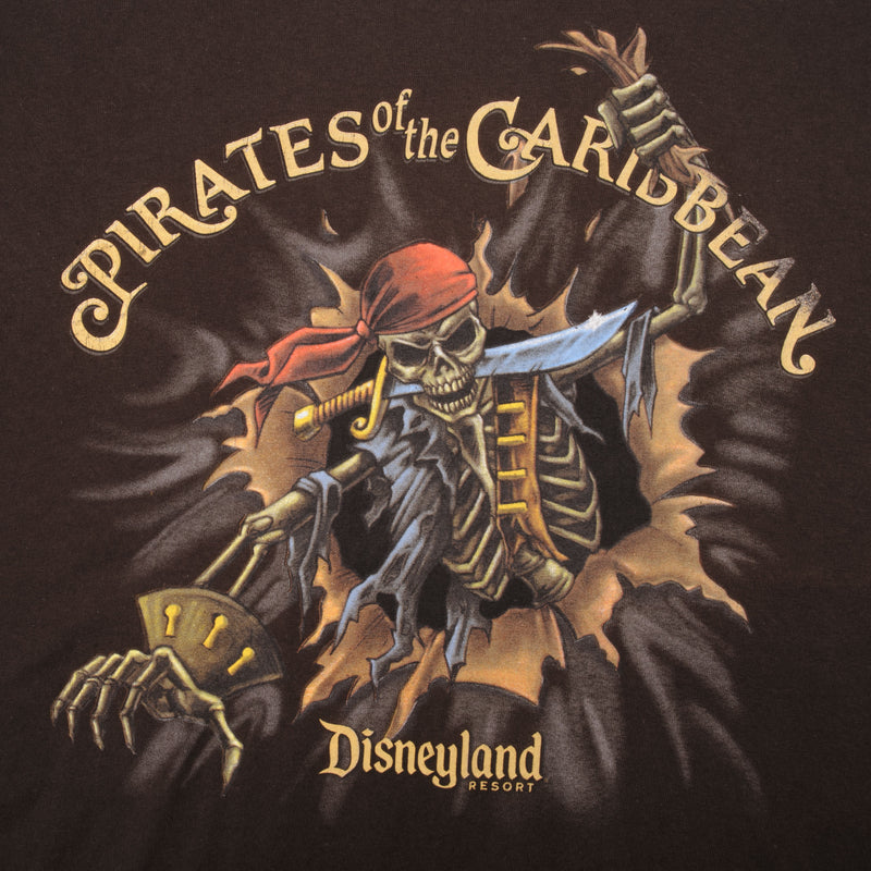 Vintage Pirates Of The Caribbean Disney 2000s Tee Shirt Size XL