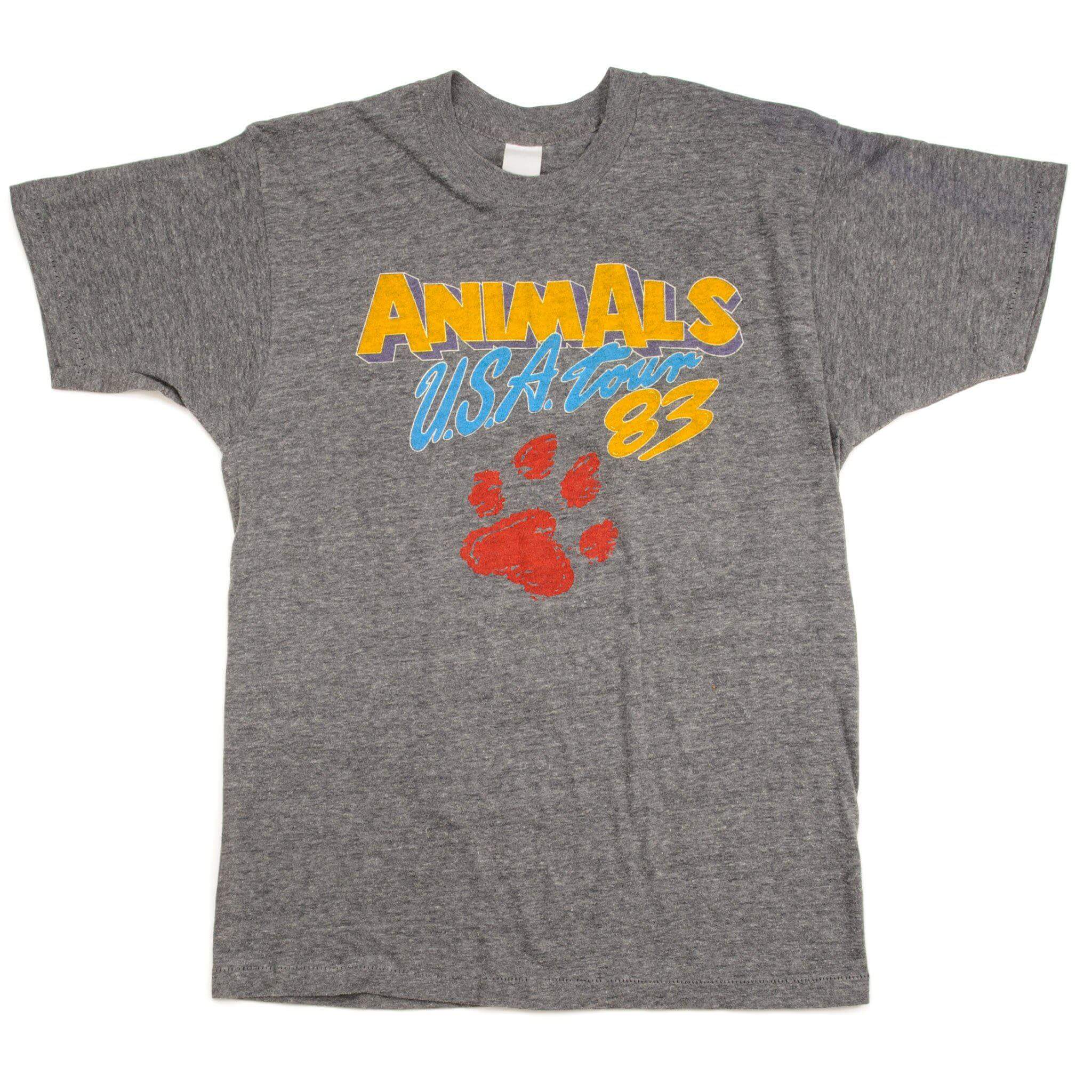 Vintage Animals USA Tour 1983 Tee Shirt Size Small.