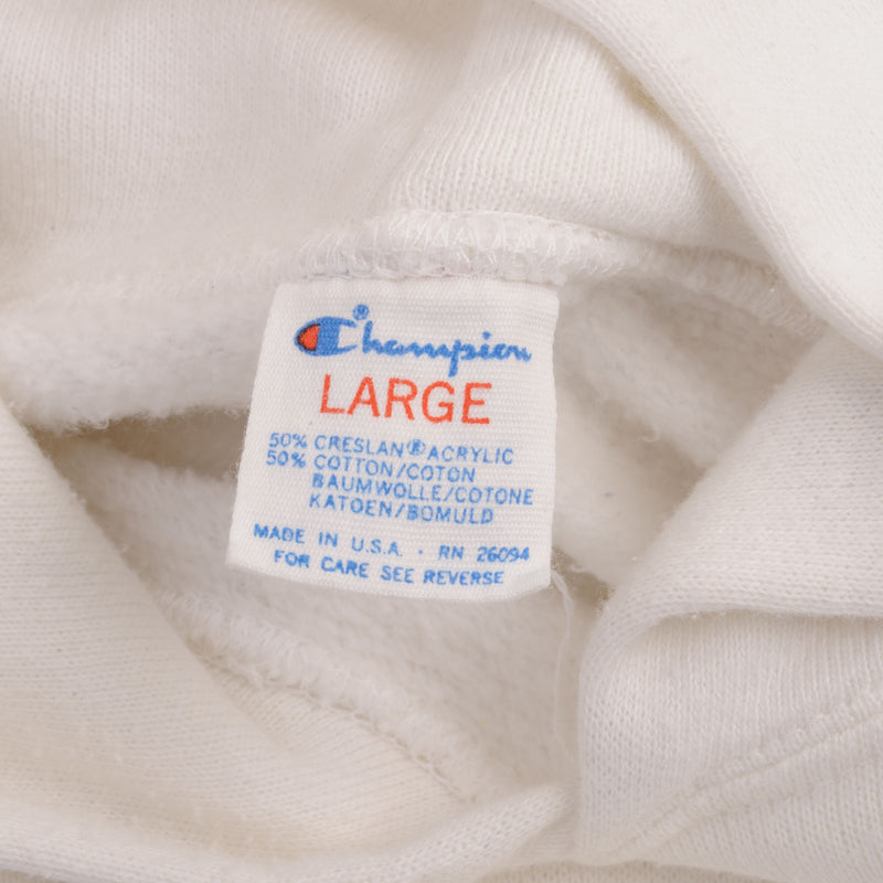 Vintage Champion New York City 1985 White Hoodie Sweatshirt Size Small Made In Usa