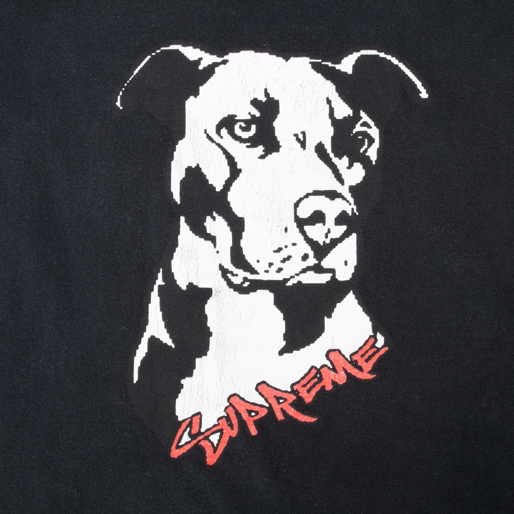 Supreme Pitbull Dog Black Tee Shirt Size Medium Made In Usa