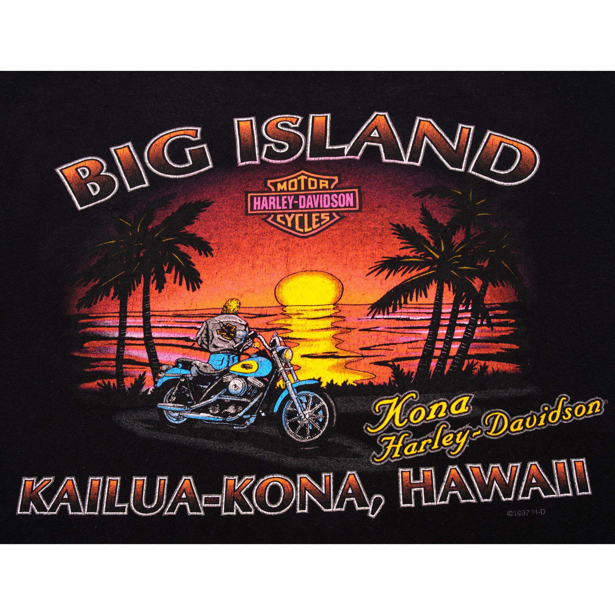 VINTAGE HARLEY DAVIDSON HAWAII TEE SHIRT 1997 SIZE XL MADE IN USA