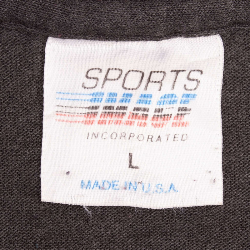 Vintage Nascar Dale Earnhardt Real Men Wear Black and Silver 1990 Tee Shirt Size Large Made In Usa With Single Stitch Sleeves