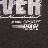 Vintage Nascar Dale Earnhardt Real Men Wear Black and Silver 1990 Tee Shirt Size Large Made In Usa With Single Stitch Sleeves