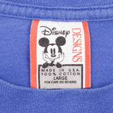 Vintage Disney Mickey Mouse Flags Epcot 1990S Tee Shirt Size Large Made In USA