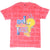 Full front view of pink Looney Tunes tee with Tweety and Do I Look Like I Care? print