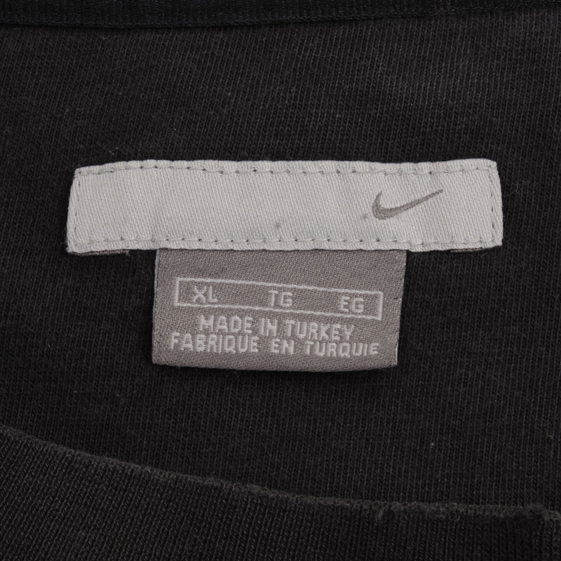 Vintage Black Nike Classic Small Swoosh Sweatshirt 2000s Size XL