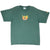 Full front of green striped Looney Tunes T-shirt with Marvin the Martian graphic and sleeve logo
