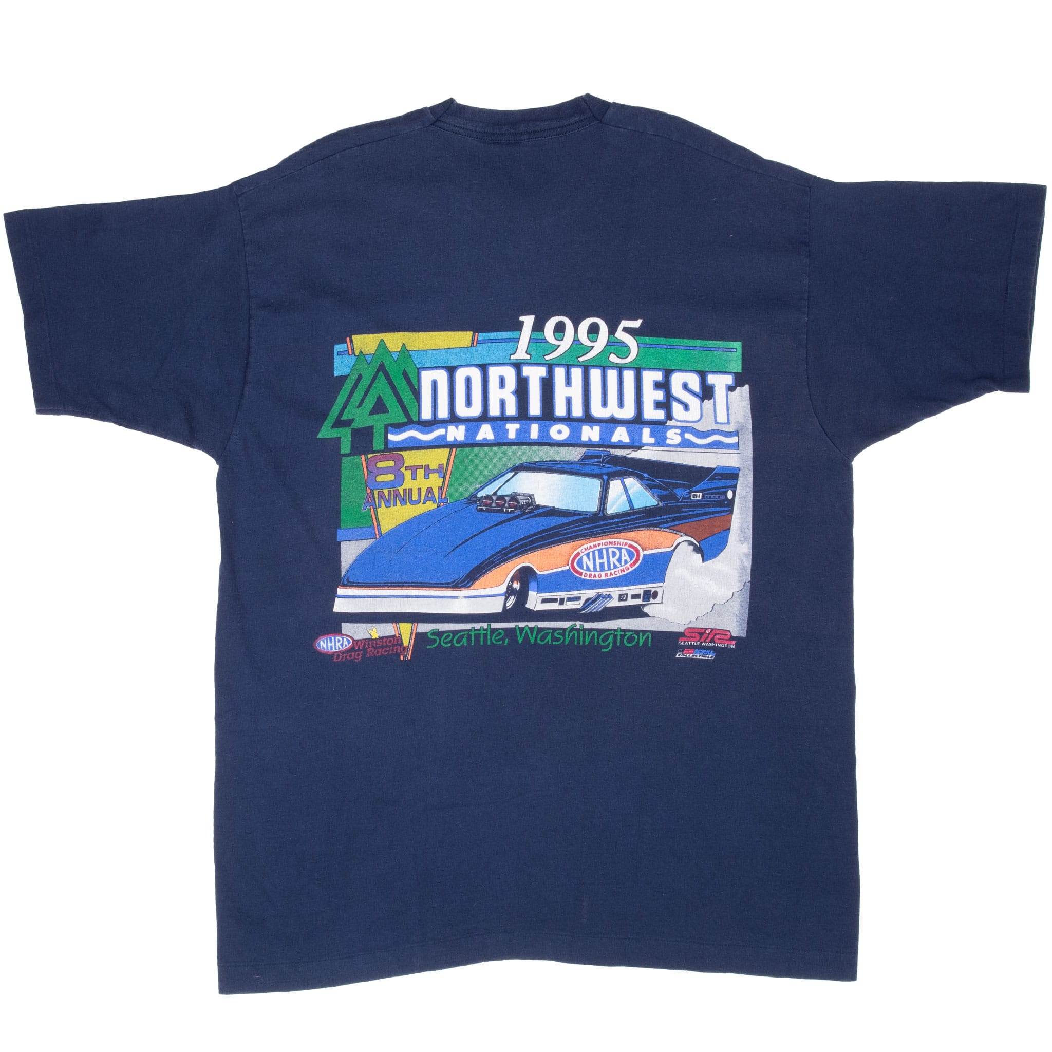 Vintage Nhra Gator & Northwest Nationals 1995 Tee Shirt Xl Made In Usa With Single Stitch Sleeves