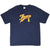 Front of navy Thomas the Tank Engine T-shirt with yellow and red Thomas 1 chest graphic