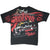 Back of black Dale Earnhardt T-shirt with Black Knight Rides On and No. 3 race car graphic