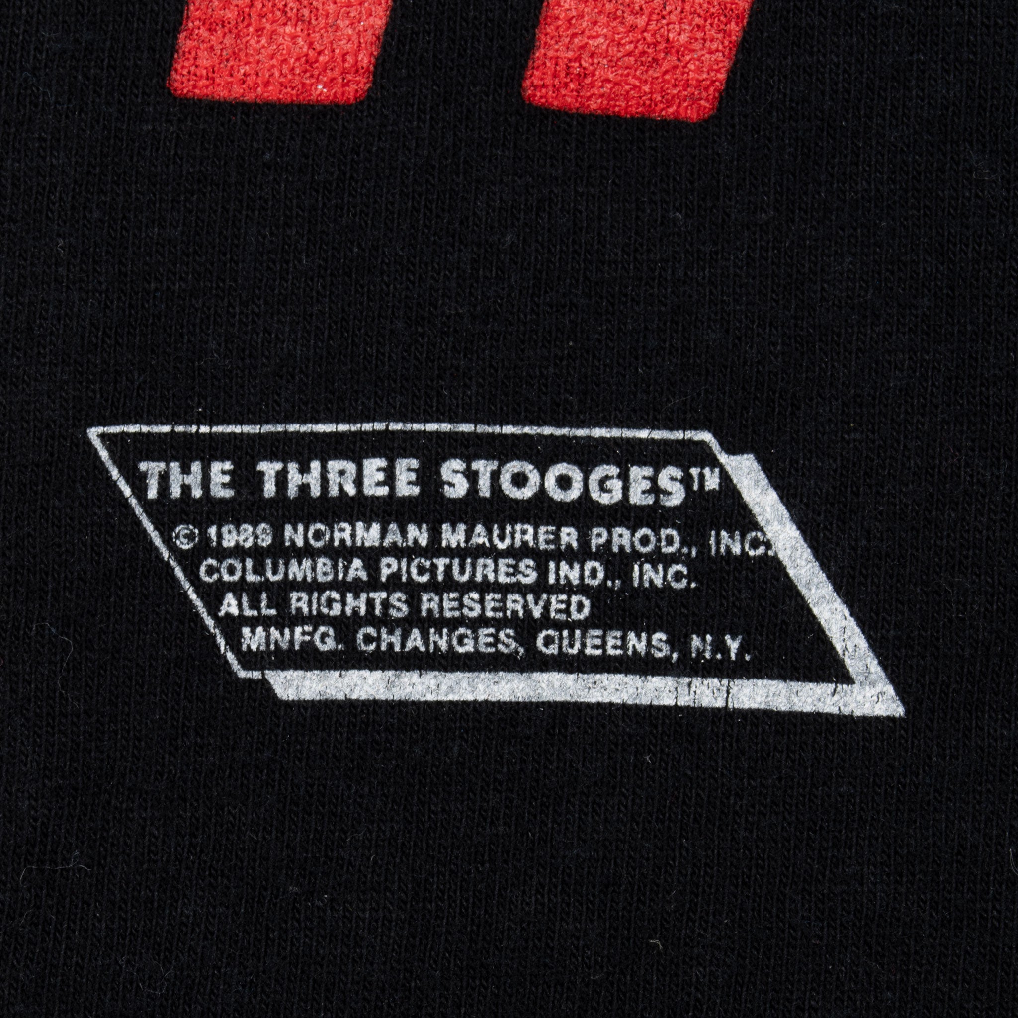 Vintage The Three Stooges Just Say Moe Tee Shirt 1988 Size Large Made In Usa With Single Stitch Sleeves