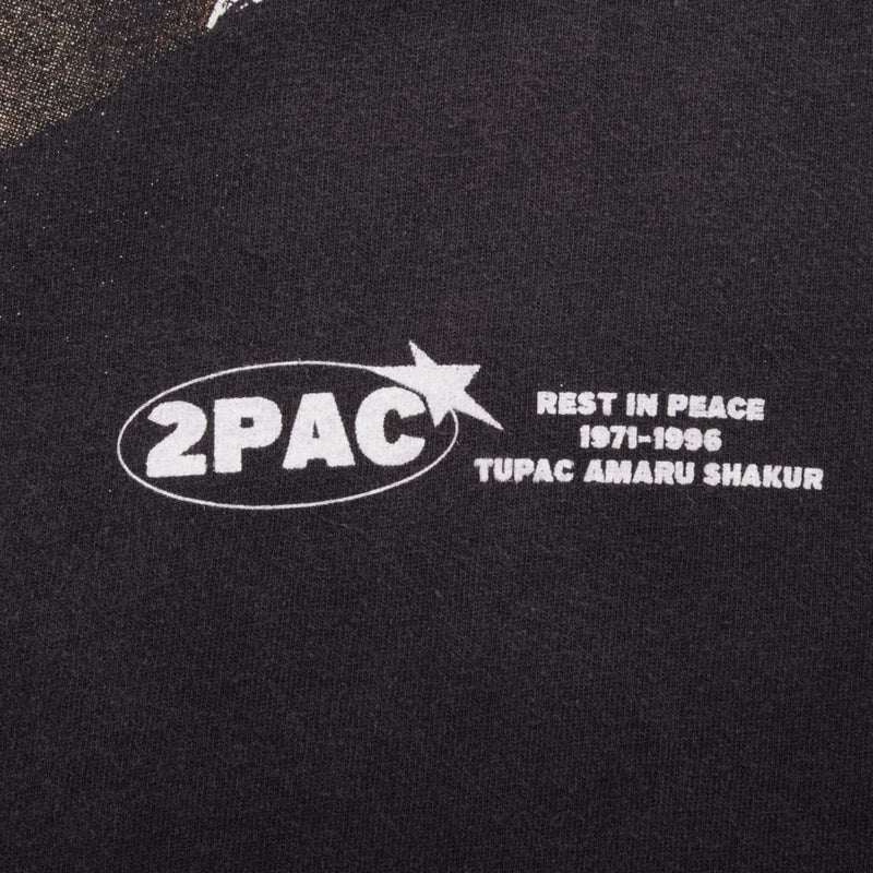 2Pac Tupac I Wonder If Heaven Got A Ghetto Bootleg Rap Tee Shirt Size XL 