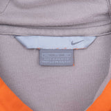 Vintage Nike Spellout Orange Hoodie Sweatshirt 2000S Size 2XL