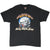 Full front view of black Harley-Davidson Ohio State Rally 1999 graphic T-shirt