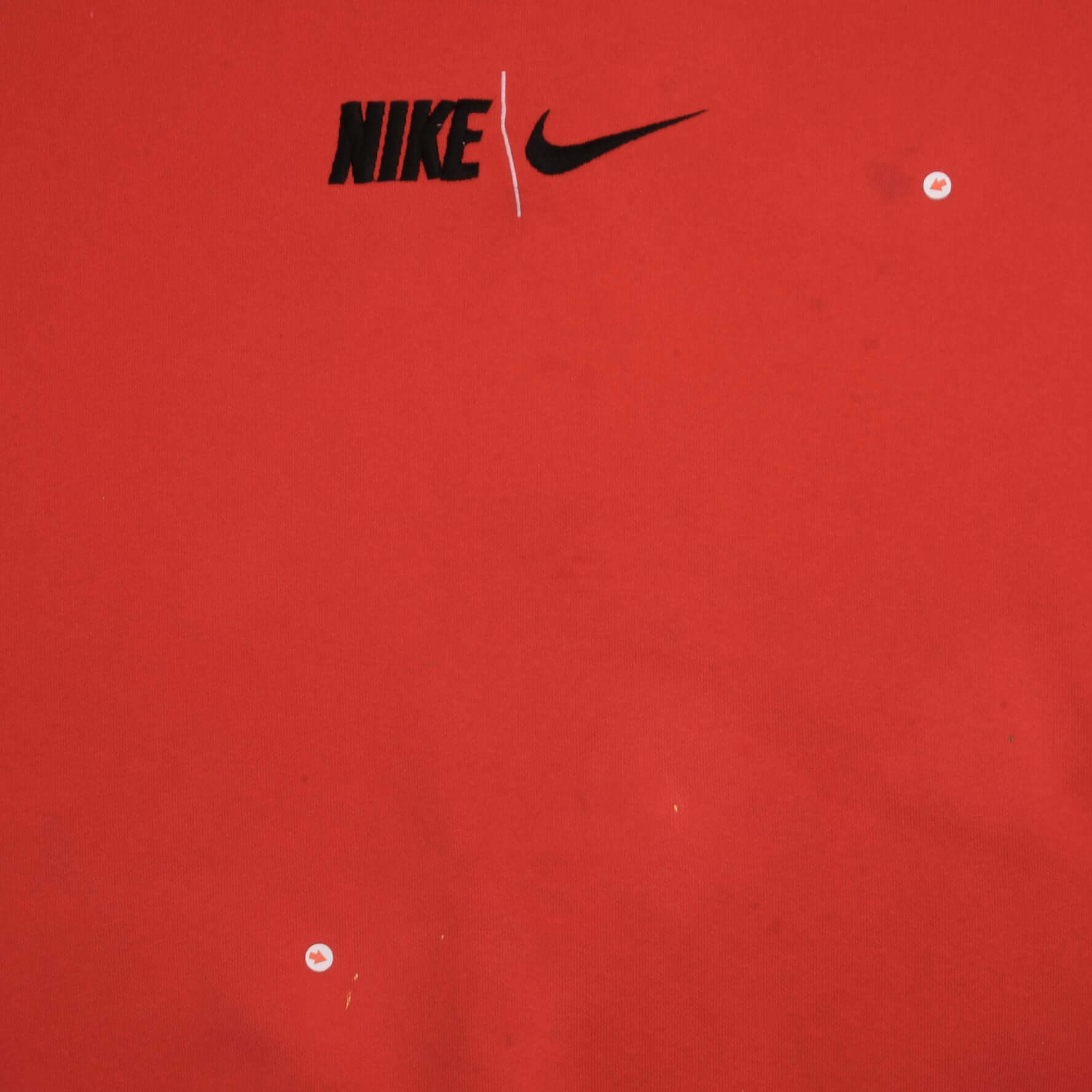 VINTAGE NIKE ID SPELLOUT SWOOSH RED SWEATSHIRT 1990S SIZE XL