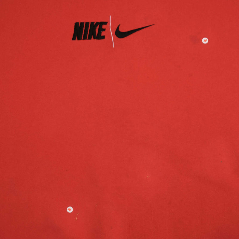 VINTAGE NIKE ID SPELLOUT SWOOSH RED SWEATSHIRT 1990S SIZE XL