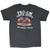Back of charcoal T-shirt with Pro-Am Truck Stops eagle, flags, and Oklahoma/Texas graphic