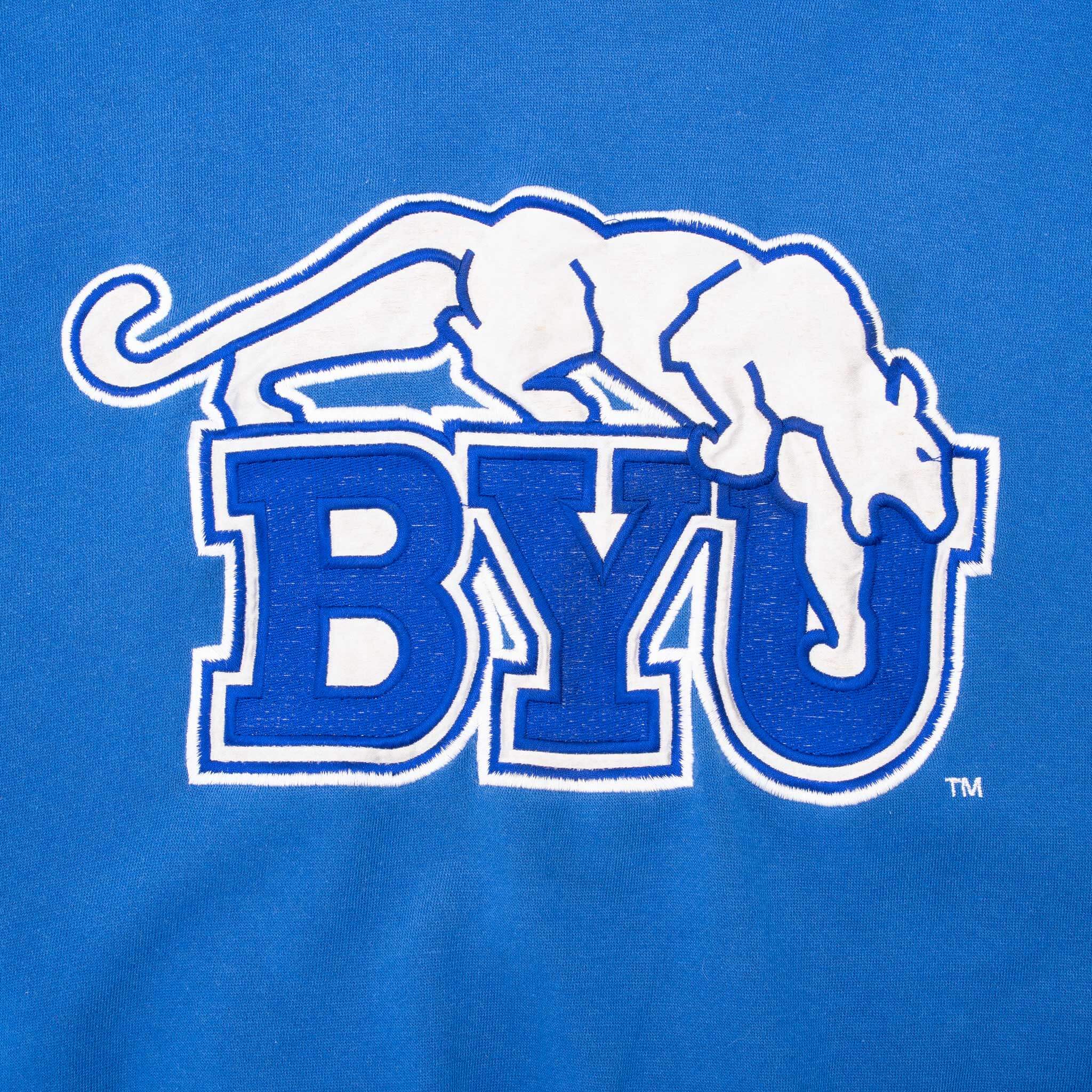 Vintage Ncaa BYU Brigham Young Starter Sweatshirt 1990S Size Medium