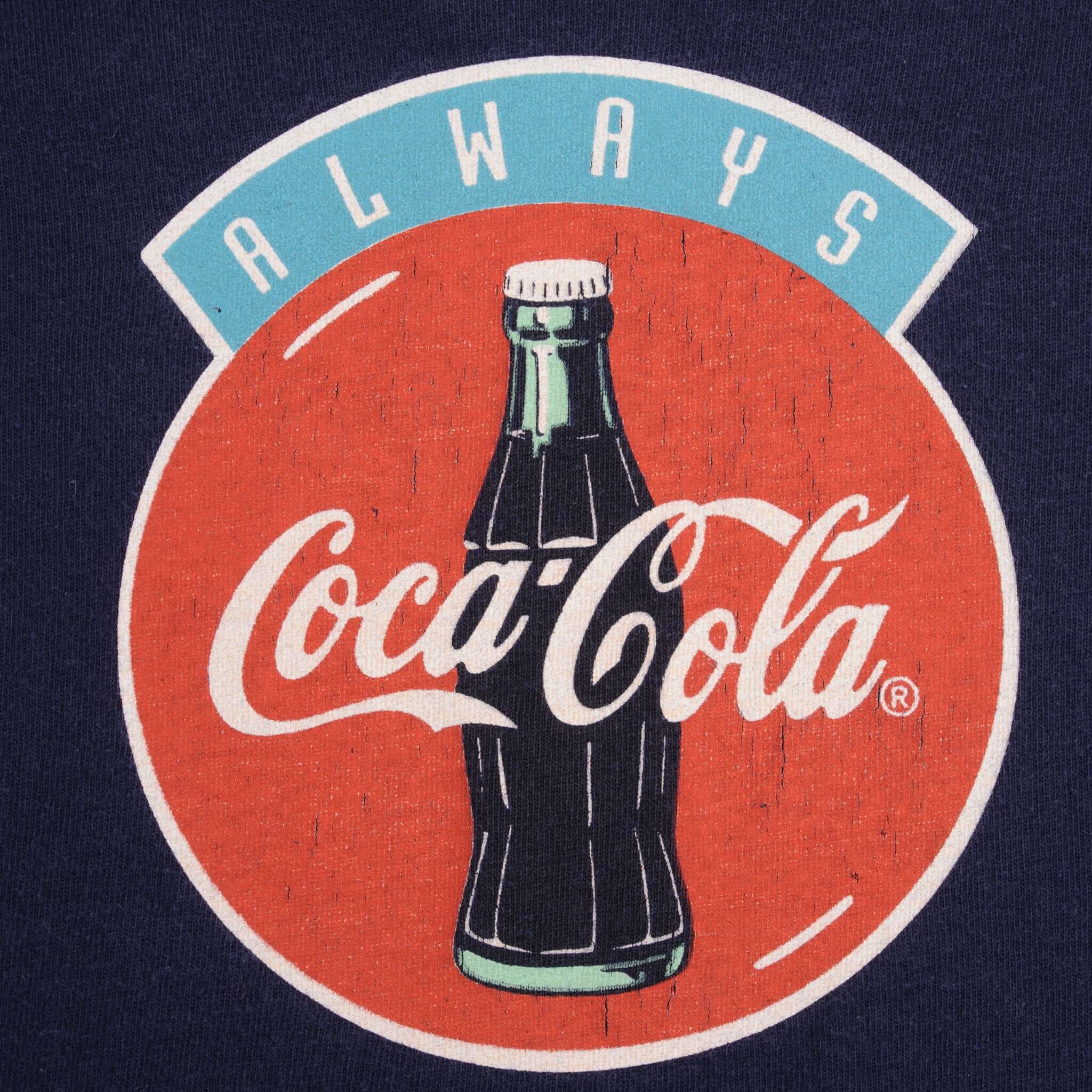 Vintage Coca Cola Polar Bear Tee Shirt 1995 Size Large Made In USA With Single Stitch Sleeves