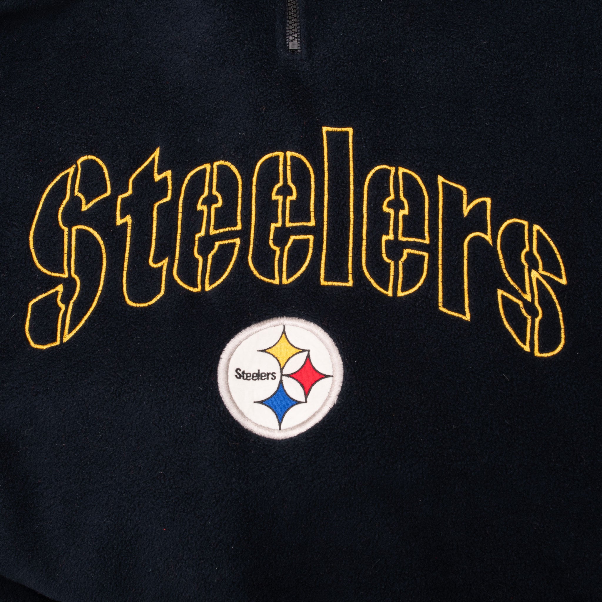 Vintage Nfl Pittsburg Steelers Fleece Pullover Jacket 1990S Size Large