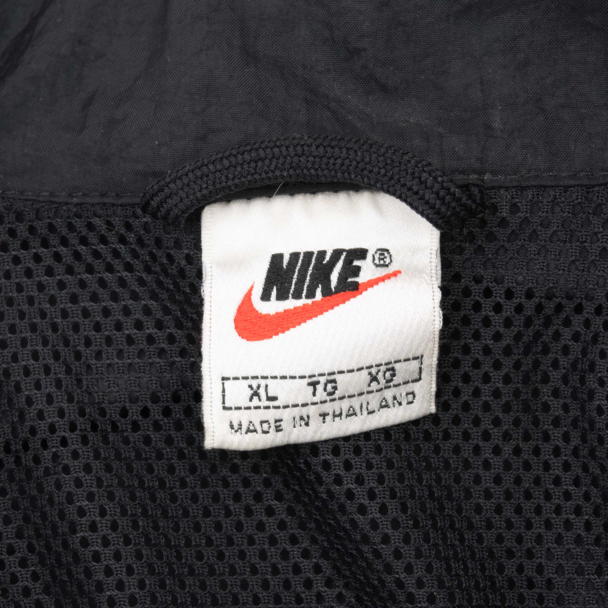 Vintage Nike Big Swoosh Blue And Black Windbreaker Jacket 1990S Size XL