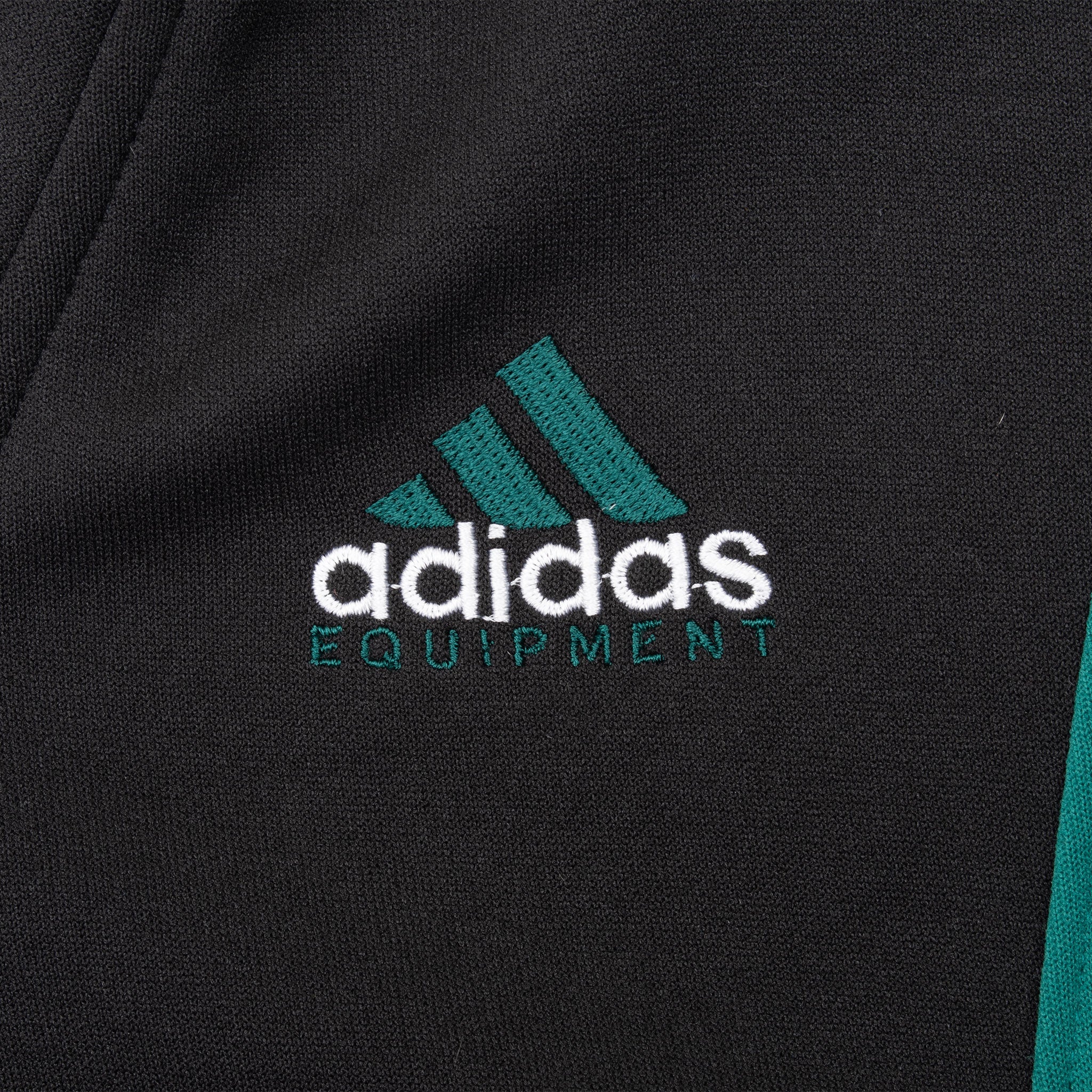 Vintage Adidas Equipment Black And Green Pullover Track Jacket 1990S Size Small