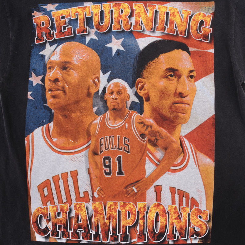 Bootleg Tee Shirt NBA Chicago Bulls Champions 1997 Size XL Single Stitch Dennis Rodman Michael Jordan