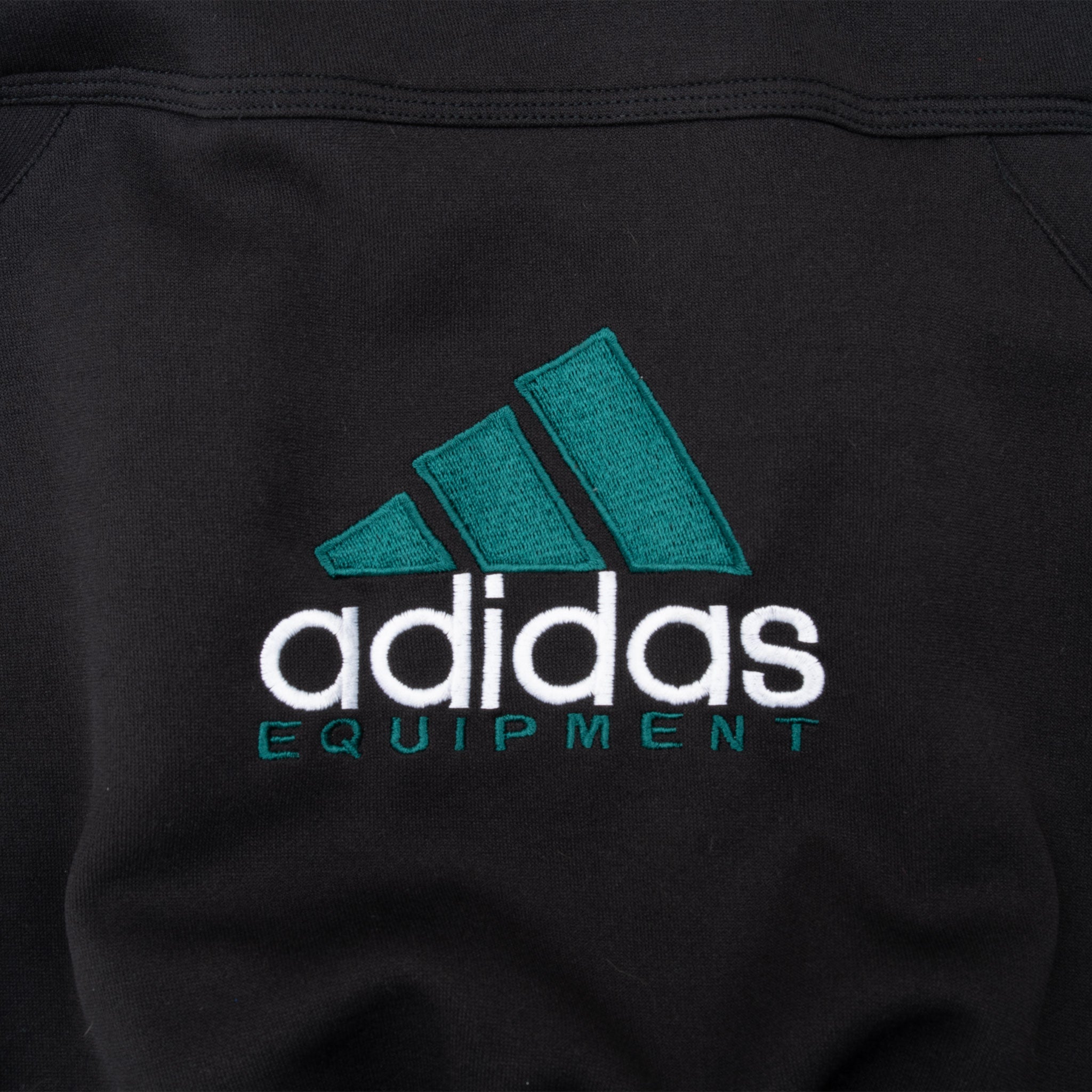 Vintage Adidas Equipment Black And Green Pullover Track Jacket 1990S Size Small