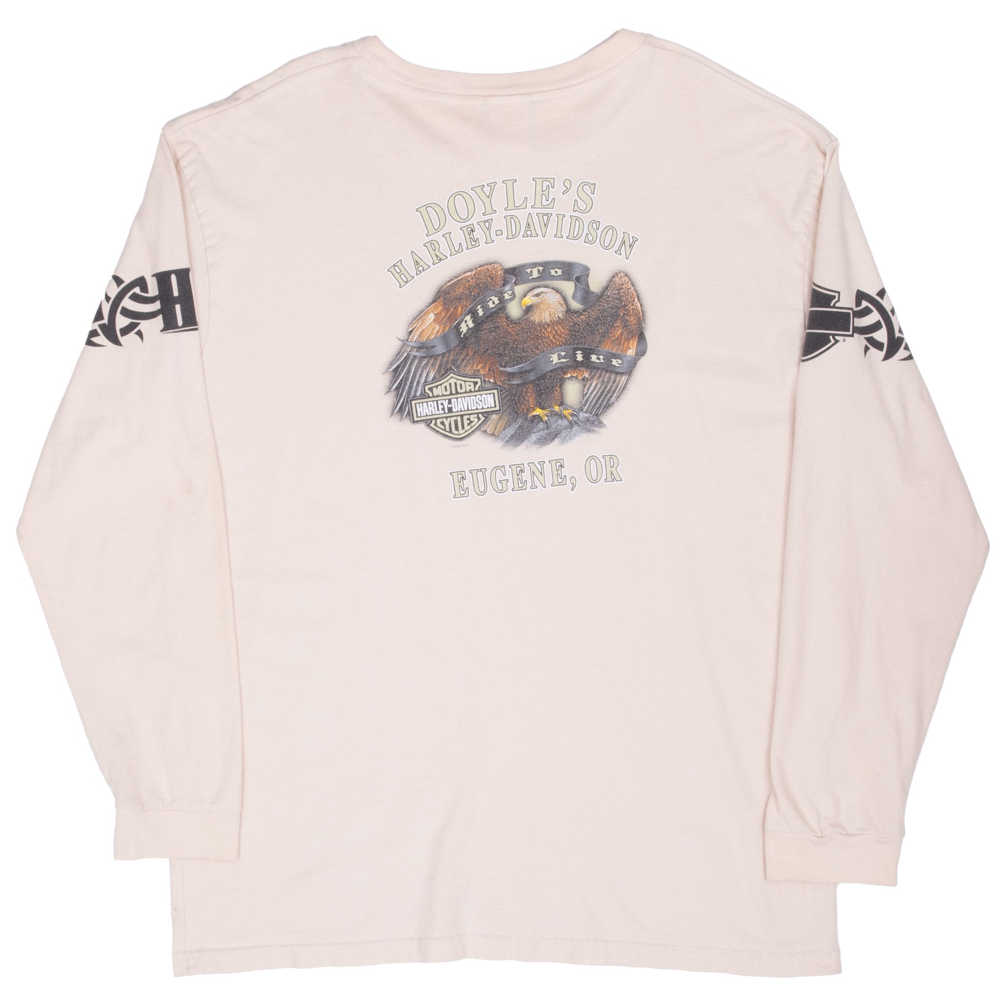 VINTAGE HARLEY DAVIDSON EUGENE OREGON LONG SLEEVES TEE SHIRT 2007 XL MADE IN USA