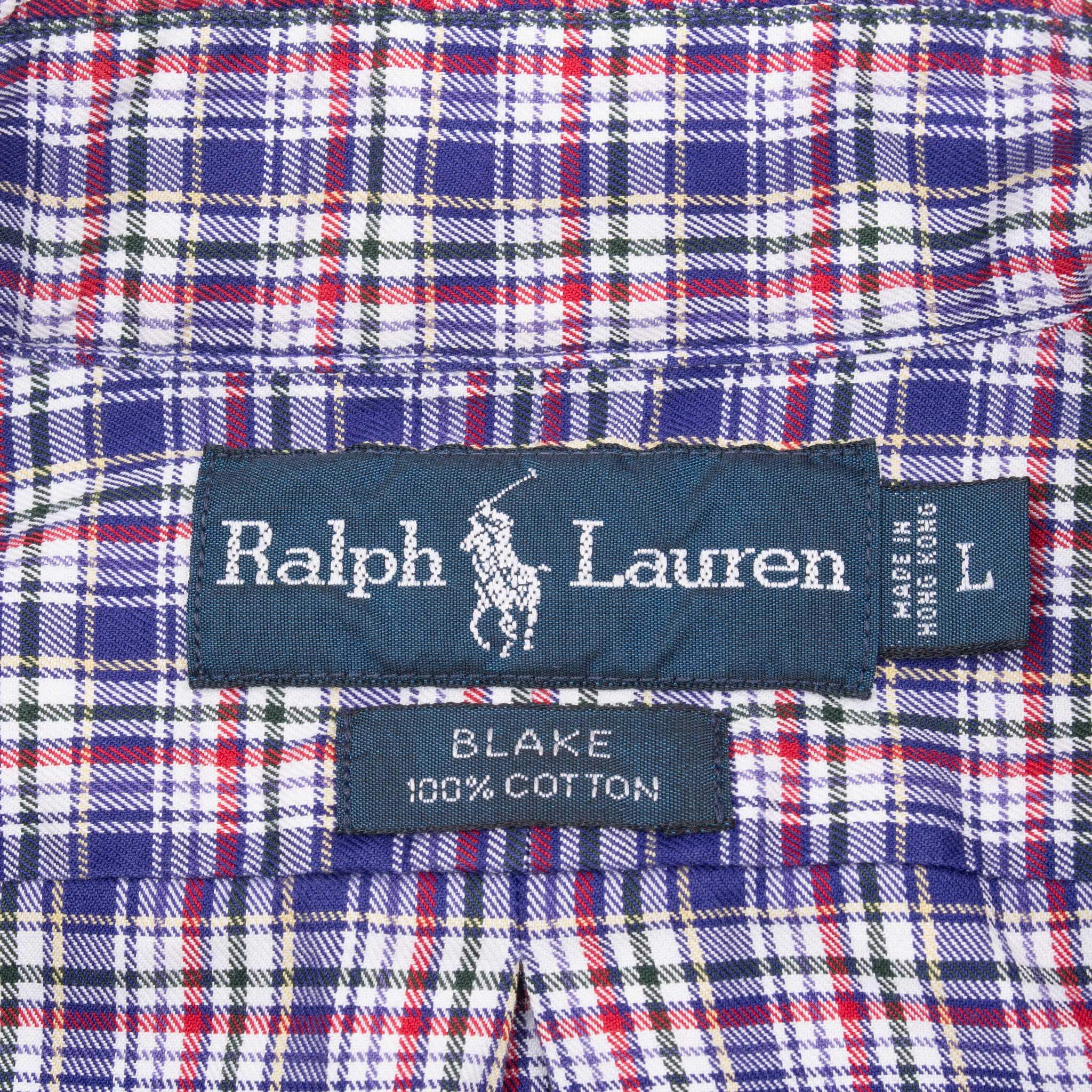 Vintage Ralph Lauren Squared Shirt 1990S Size Large