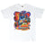 Full front view of white Chili Bowl 2004 T-shirt with colorful No. 04 race car print