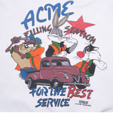 Vintage Looney Tunes Acme Gas All Over Print Sweatshirt 1994 Size Large Made In USA
