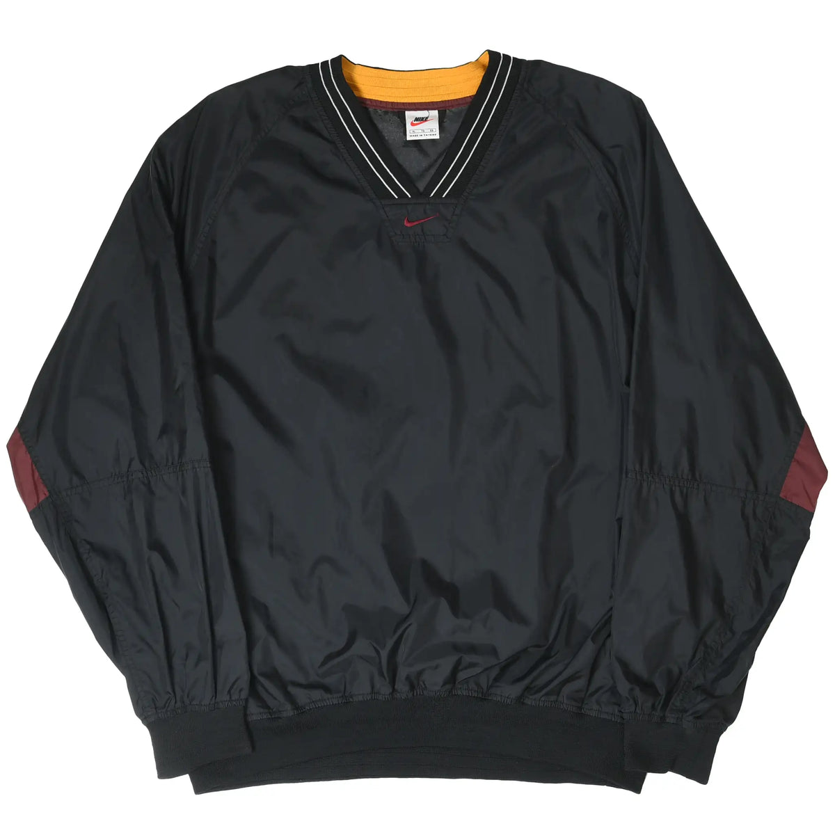 Vintage Nike Center Swoosh Black Pullover Windbreaker Jacket 1990s XL