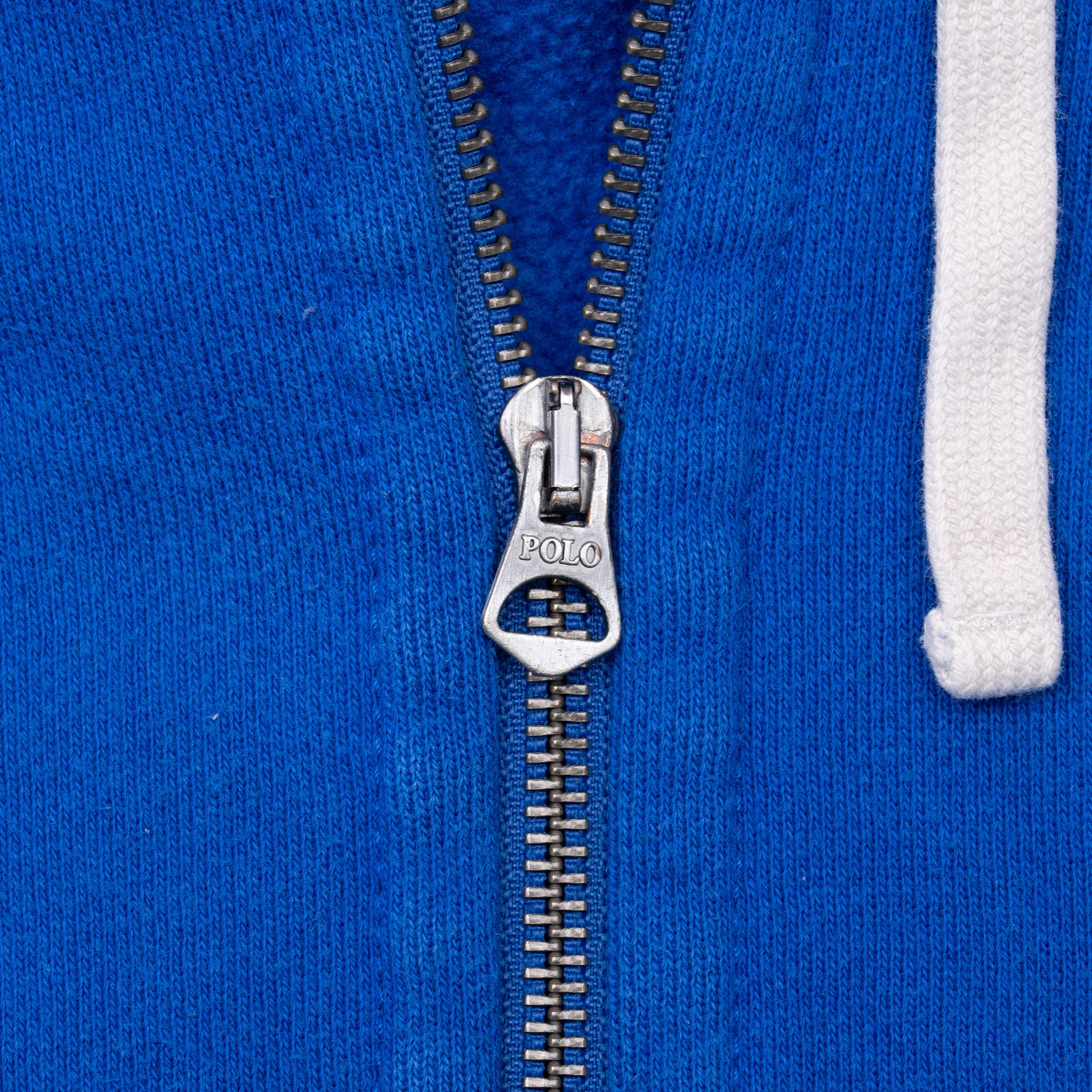 Vintage Ralph Lauren Full Zip Classic Blue Hoodie Sweatshirt 1990S Size XL