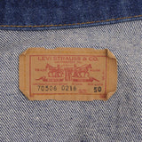 Beautiful Vintage Levis Type 3 Jacket With a Dark Wash 4 Pockets 1980S Made In USA Size 50. 70506 0216