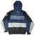 Back of Dallas Cowboys hooded jacket with large COWBOYS lettering and NFL Experience sleeve patch