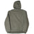 Back of green Carhartt hooded active jacket with ribbed hem and cuffs