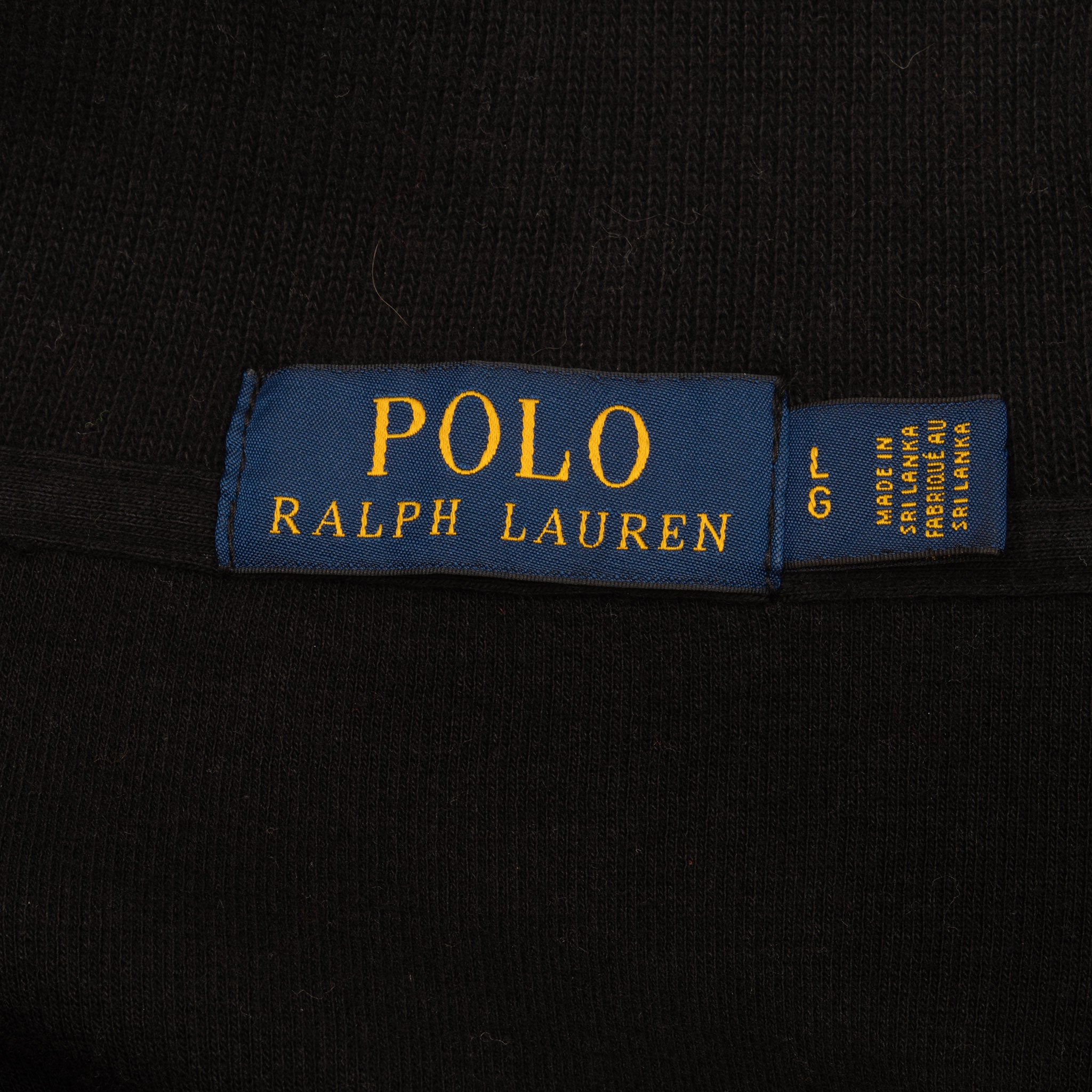 Vintage Polo Ralph Lauren Black Quarter 1/4 Zip Sweater Size Large